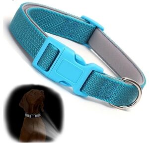 NWT Medium Reflective Light Blue Dog Collar